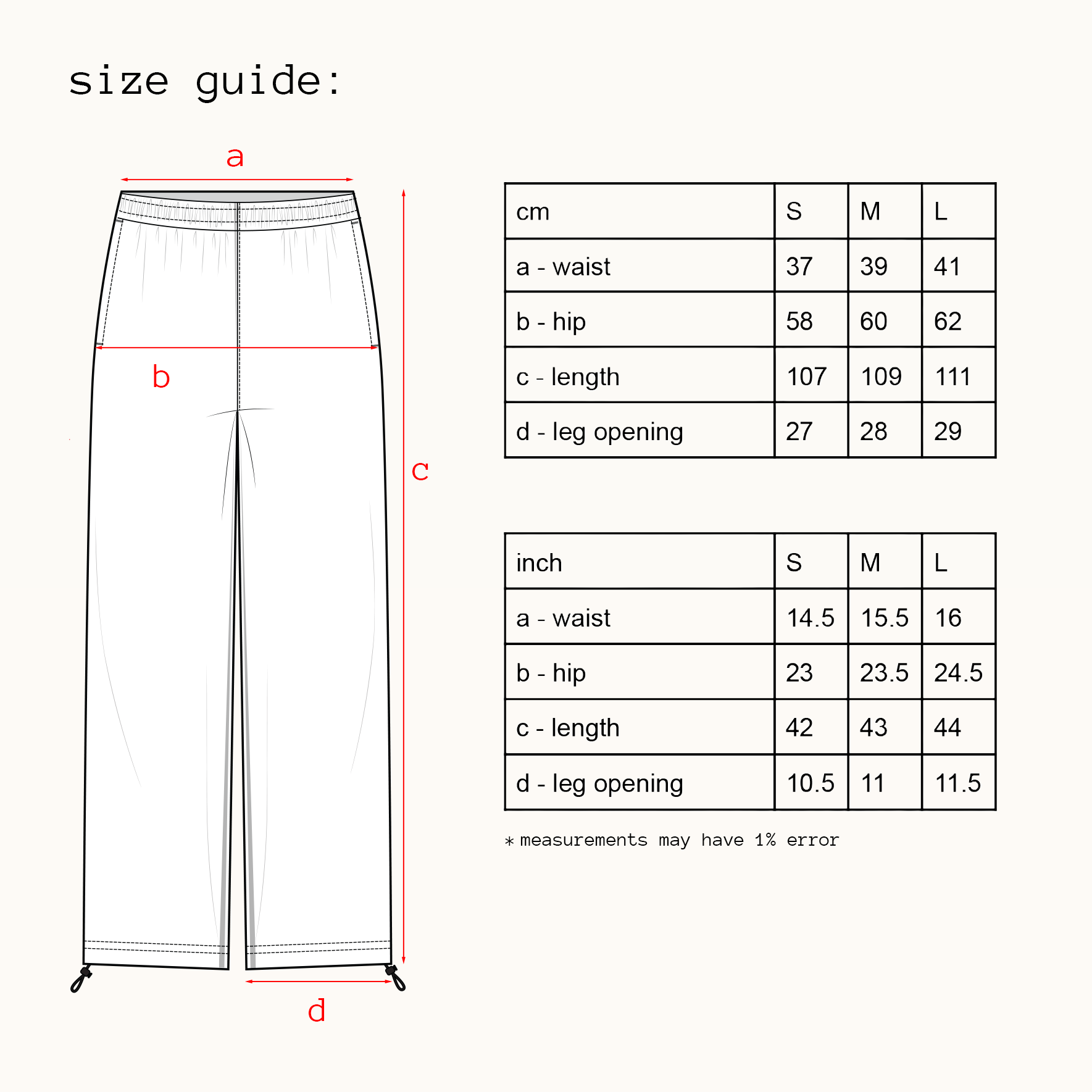 MY PERFECT TERRY PANTS – byXTRA